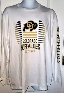 NEW Colorado CU Buffaloes Gear For Sports White Long Sleeve Shirt Men's L - Picture 1 of 7