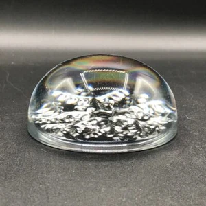 Cristal Snowflake Briefbeschwerer Crystal Dome Paperweight Frankreich 3 Zoll - Bild 1 von 6