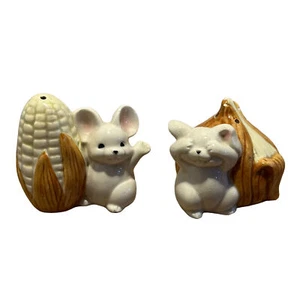 Vtg FITZ & FLOYD Salt and Pepper Shakers Mice Vegetables 1978 No Stoppers GUC - Bild 1 von 13