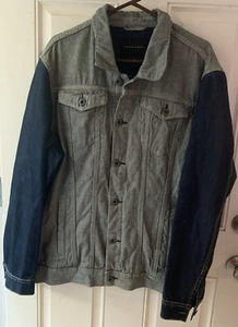 Vintage Sean John Jacke Herren 3XL Drk/Hellblau Denim Hip Hop Urban 90s Y2K - Bild 1 von 7