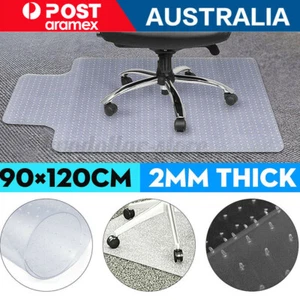 Chair Mat Carpet Floor Office Home Computer Work Vinyl PVC Plastic 1200 x 900mm - Picture 1 of 12