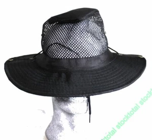 Sombrero ala Ancha Color Negro Rejilla VENTILACION Talla Unica Cordon SUJECIÓN - Imagen 1 de 1