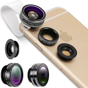 Neewer 180° Fisheye + 0.67X Grandangolare + 10X Macro Lenti per Samsung Galaxy - Foto 1 di 1
