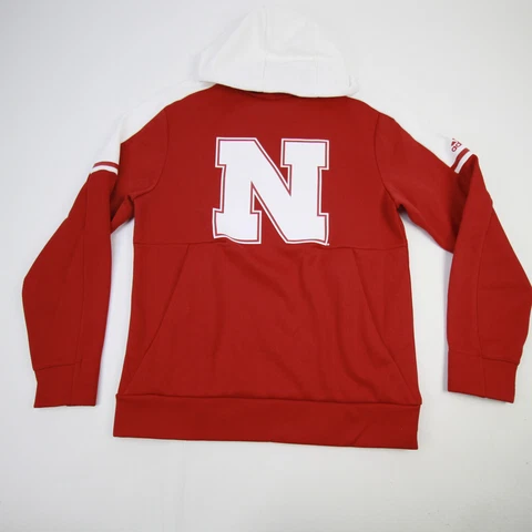 Nebraska Cornhuskers adidas Climawarm Sweatshirt Men's Red/White New Cover