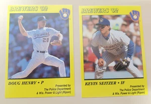 1992 Milwaukee Brewers Police Cards - Wis. Power & Light (Ripon) - Bild 1 von 7