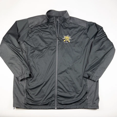 Wichita State Jacket Adult 4XL 4X Gray Antigua Full Zip Embroidered Shockers Cover
