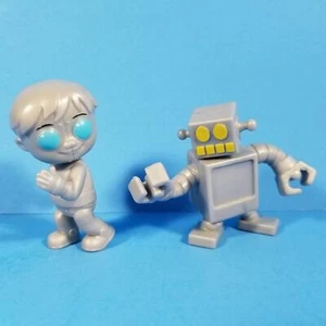 Ryan's World Mystery Figure Silver Gray Robo Ryan & Robot Running Figure Lot Set - Picture 1 of 4