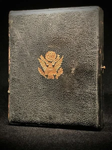 RARE PATRIOTIC CASE "E PLURIBUS UNUM" PUSH-BUTTON FOR YOUR INDIAN WARS TINTYPE - Picture 1 of 4