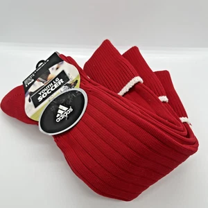 2 Pair NEW Adidas Unisex Soccer/Football Socks Red & White Size Youth Large - Picture 1 of 6