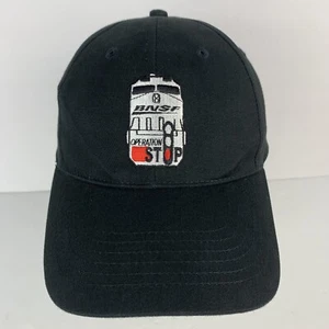 BNSF Railroad Hat Cap Strapback Operation Stop Employees Helping Employees Black - Picture 1 of 12