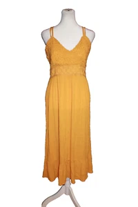 Maurices Mustard Yellow Dress Long Sleeveless Sundress Size Medium M NEW - Picture 1 of 2
