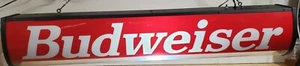 Budweiser Beer Pool Table Advertising Hanging Light 48 X 9 x 8 - Picture 1 of 3