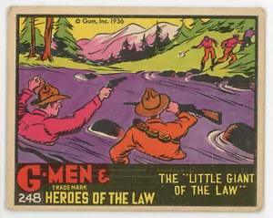 G Men and Heroes of the Law Strip Card 1936 Gum Inc No 248 Top Zustand - Bild 1 von 2