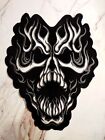 Flame Skull Ghost Monster Rider Biker Tattoo Jacket T Shirt Iron On Patch Large