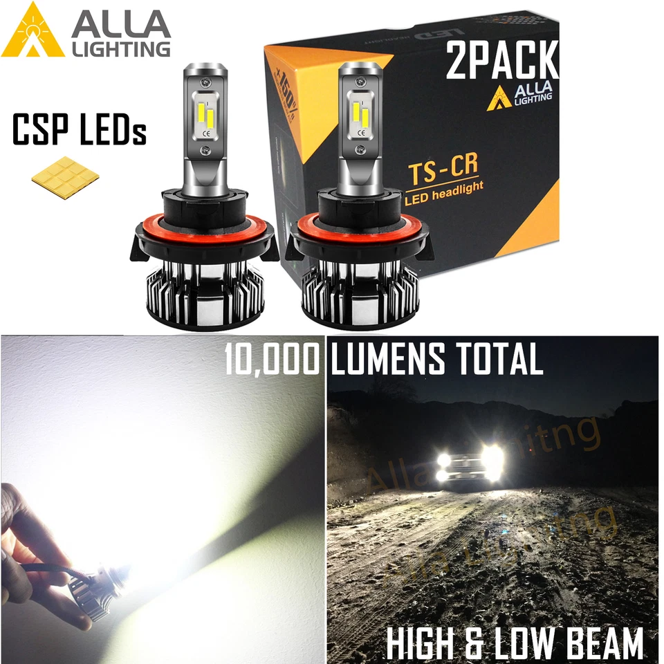 Alla Lighting LED EZ Fit H13 Headlight High Low Beam Bulb Super Bright Upgrade - Image 1 of 4