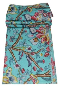 Indian Handmade Floral Print Cotton Block Dressmaking Fabric Craft 10 Meter - Picture 1 of 4