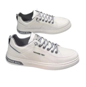 Mens Leather Casual Shoes Fashion Sneakers for Driving Walking Office Flats - Picture 1 of 4