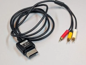 Official OEM Microsoft Xbox 360 AV Composite Audio/Video Cable RCA - Picture 1 of 3