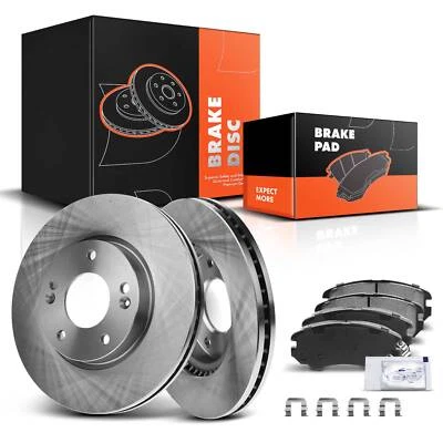 Front Disc Brake Rotors & Brake Pads for Hyundai Sonata Tiburon Tucson Kia Soul - Image 1 of 4