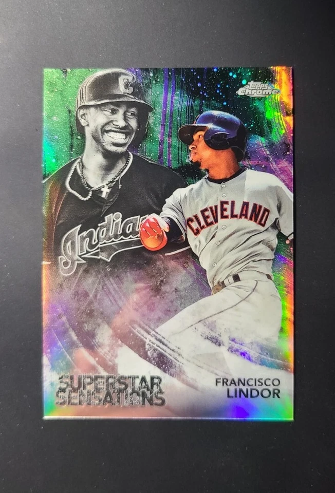 2018 Topps Chrome Francisco Lindor #SS-8 Superstar Sensations Cleveland Indians - Image 1 of 1