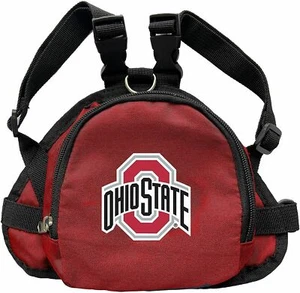OHIO STATE BUCKEYES DOG CAT PET MINI BACKPACK HARNESS w/LEASH SMALL - Picture 1 of 4