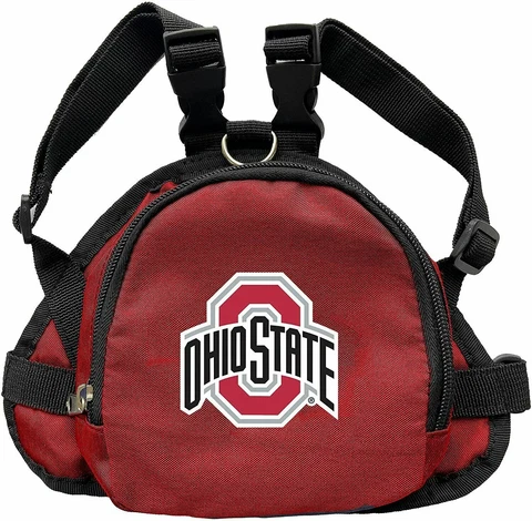 NEW OHIO STATE BUCKEYES DOG CAT MINI BACKPACK HARNESS w/LEASH CHOOSE SIZE Cover