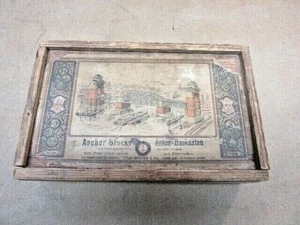 AD Richter & Co,Germany Anchor Blocks Toy Lithgraphed Box 1900 - Picture 1 of 4