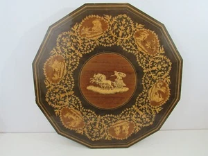 Mesa de centro auxiliar italiana vintage con incrustaciones de 19,5" de alto (Pg90E) - Imagen 1 de 6
