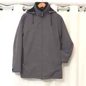 Weatherproof Mens Double Zip Jacket  Water Repellent Hooded Coat Quilted Lining  - Picture 1 of 14