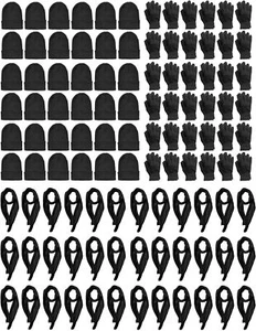 36 Pack Winter Beanies, Bulk Cold Weather Warm Stretch Cap, Unisex Hat (Black) - Picture 1 of 7