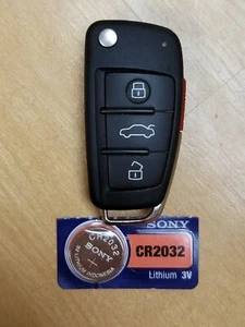 Mando a distancia original OEM 4 botones Audi llave abatible 81A 837 220JR NBGFS1271M - Imagen 1 de 7