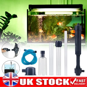 Electric Gravel Vacuum Cleaner Pump Aquarium Fish Tank Water Change Siphon - Picture 1 of 8