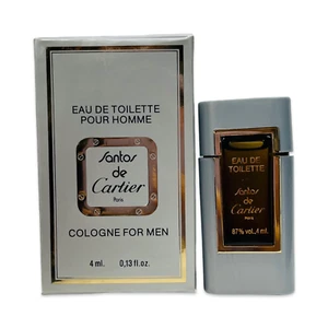Vintage Santas De Cartier Eau de Toilette Mini Cologne Splash for Men 4mL .13oz - Picture 1 of 3