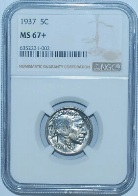 1937 NGC MS67+ Buffalo Nickel - Image 1 of 2