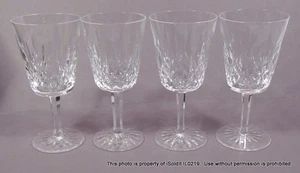 SET 4 WATERFORD KRISTALL WASSERKELCHE GLÄSER VINTAGE 6-7/8" 8-oz - Bild 1 von 4