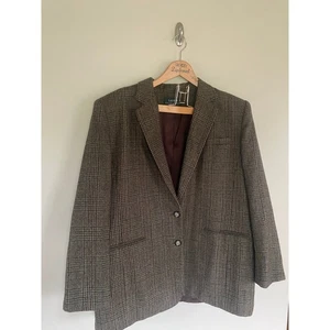 Vintage Lauren Ralph Lauren Alpaca Wool Blazer Horse Button Elbow Patch Sz 18w - Picture 1 of 10