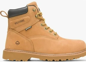Wolverine Men's FLOORHAND 6" Waterproof STEEL Toe WHEAT Work Boots NEW 6.5 M - Picture 1 of 9