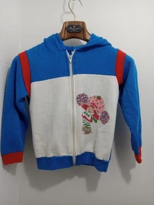 Vintage 1980s Strawberry Shortcake Kids Hoodie Sz 10 See Discription Has Flaws - Picture 1 of 9