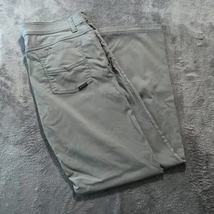 prAna Pants Mens 35x32 Gray Slim Fit Stretch Casual Outdoor Hiking Travel - Picture 1 of 13