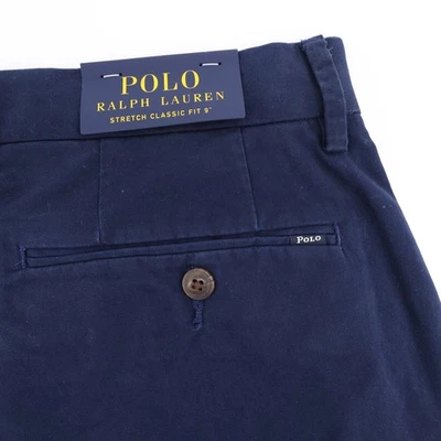 NEW Ralph Lauren Polo Navy Blue Stretch Classic Fit Flat Front Shorts Mens 34 - Image 1 of 4