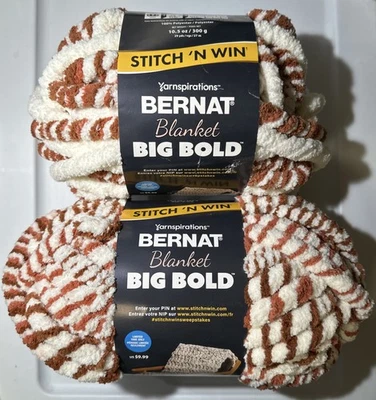 LOT of 2 BERNAT BLANKET BIG BOLD TERRA COTTA 10.5oz 29yds ColorNatureCollection - Image 1 of 2