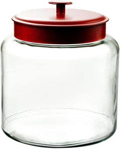 Anchor Hocking 1,5 Gallonen Montana Glas mit rotem Metalldeckel - Bild 1 von 1