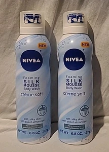 Nivea Foaming Silk Mousse Body Wash Creme Soft Vanilla & Jasmine Blossom ~2 PACK - Bild 1 von 5