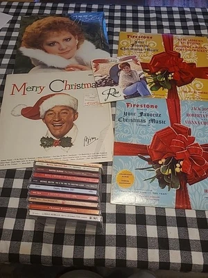 Assorted Christmas Music CDs&LPs Reba LP is New.Reba Holiday Wishes Has 3 Cds In - Image 1 of 4