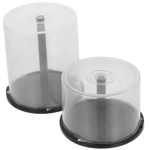 2 Stück CD Aufbewahrungseimer Kunststoff Eimer Buch Transparent Deko Halter - Bild 1 von 12