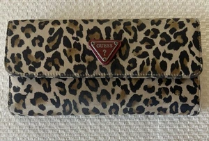 GUESS Leopard, Animal Print Tri-fold Wallet - Picture 1 of 7