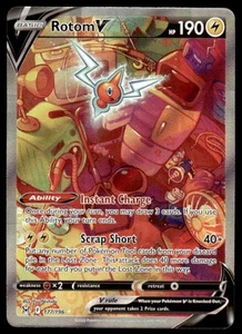 Pokemon TCG SWSH11: Lost Origin #177/196 Rotom V (arte completa alternativa) quasi nuovo - Foto 1 di 2