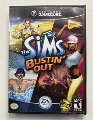 The Sims Bustin’ Out Nintendo GameCube Complete W/ Manual CIB Tested - Image 1 of 3