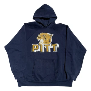 Vintage Pittsburgh Panthers Hoodie Mens 2XL NCAA College Sweatshirt 90s - Picture 1 of 9