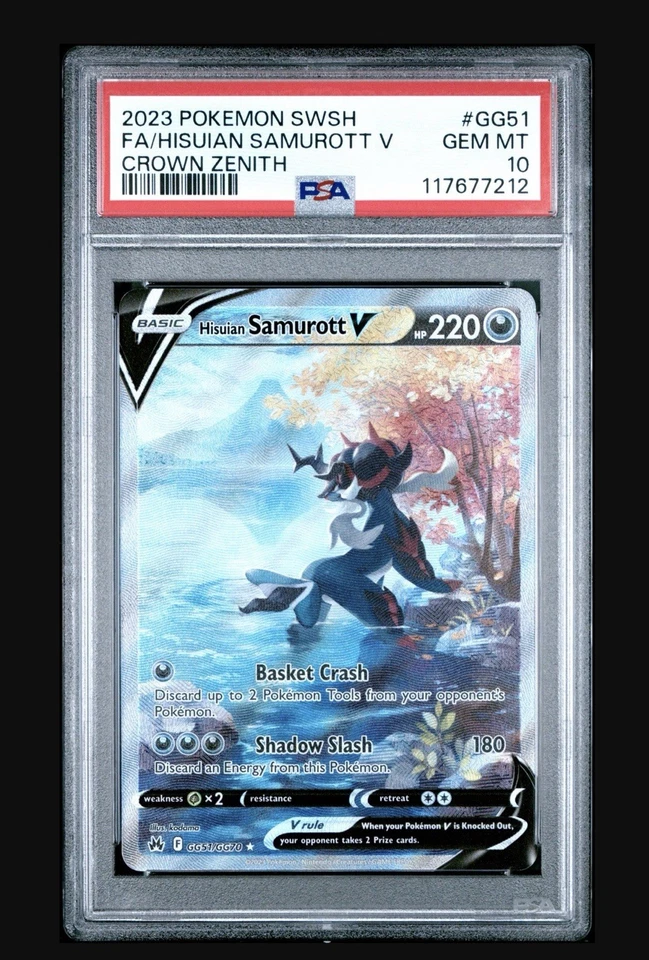 PSA 10 Pokémon Hisuian Samurott V GG51 - Image 1 of 1